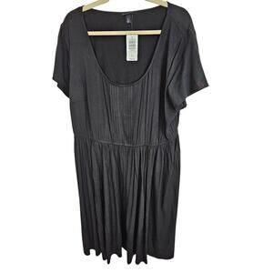 Torrid Dress Mini Dress Skater Dress Scoop Neck Dress 2X Black Casual Dress NEW